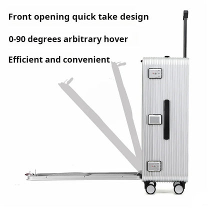 Aluminum front opening trolley case 20 inch