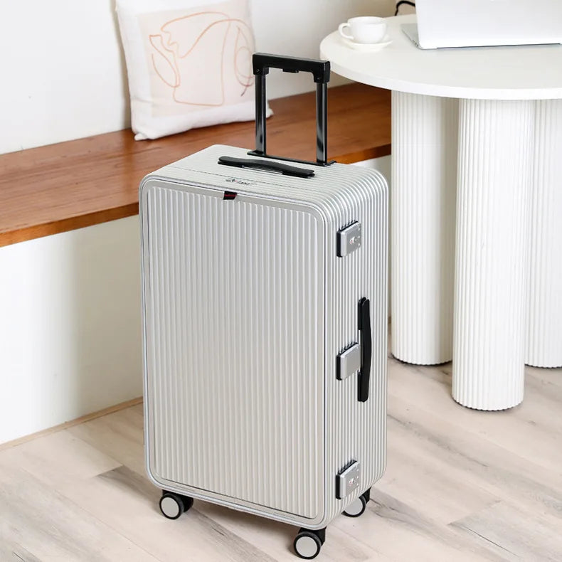 Aluminum front opening trolley case 20 inch