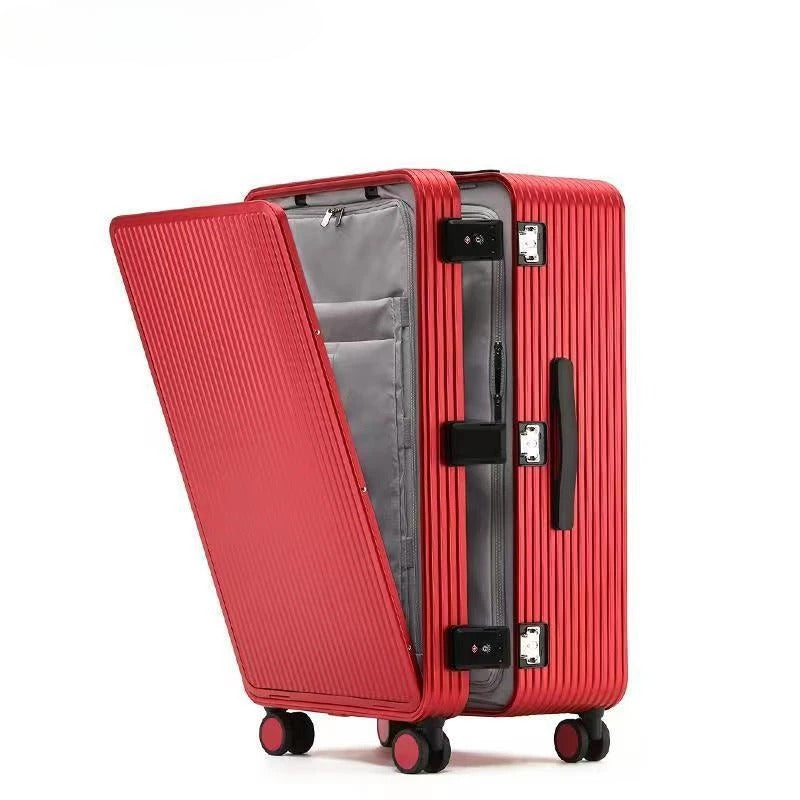 Aluminum front opening trolley case 20 inch