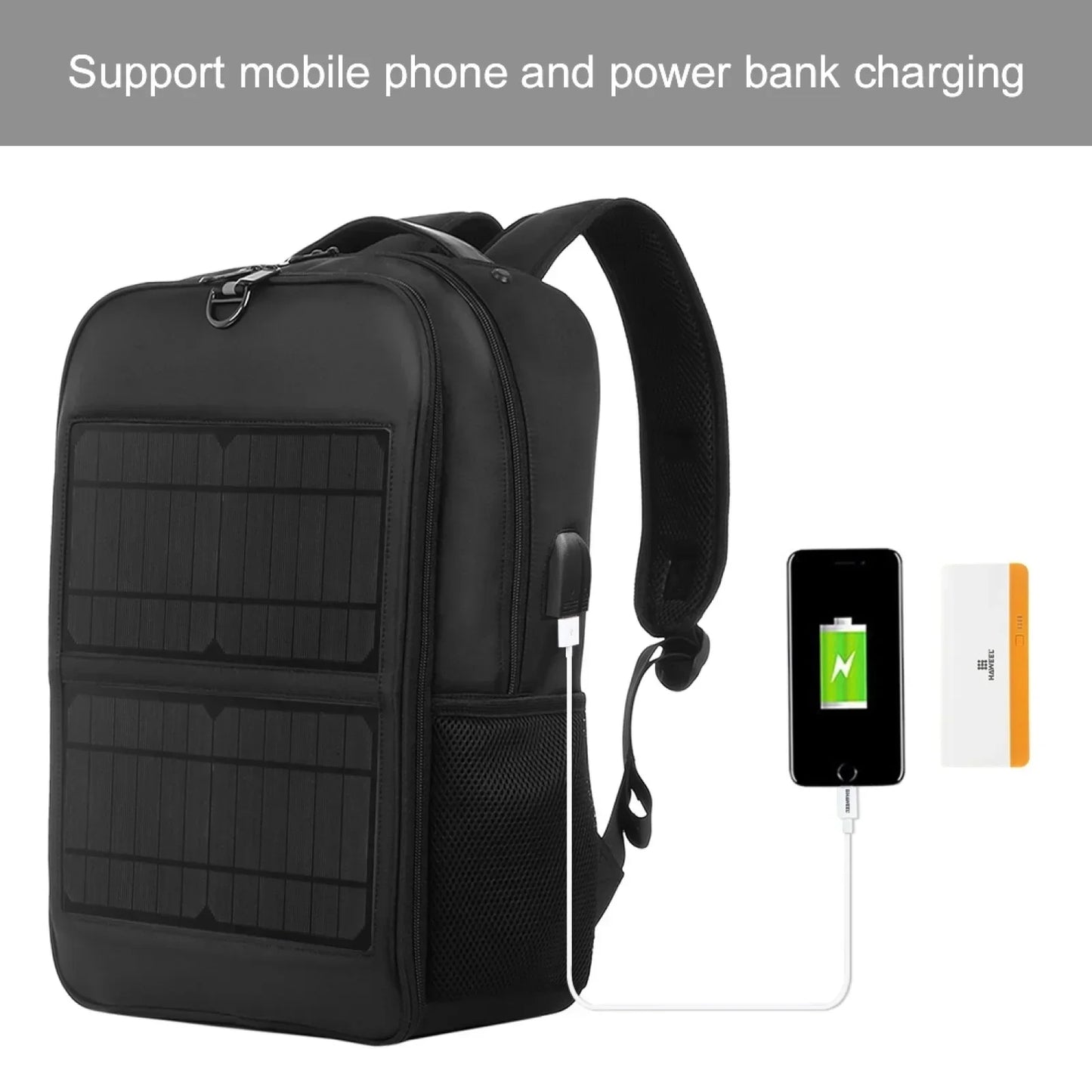 USB Solar Waterproof Backpack 12/20W